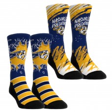 Подростковая Nashville Predators Rock Em Socks Yellow Ice Breaker Two-Pack Crew Socks Set