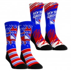 Подростковая New York Rangers Rock Em Socks Blue Ice Breaker Two-Pack Crew Socks Set
