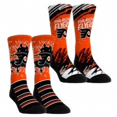 Подростковая Philadelphia Flyers Rock Em Socks Orange Ice Breaker Two-Pack Crew Socks Set