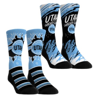 Две пары носков Youth NHL Utah Rock Em Socks Blue Ice Breaker Crew