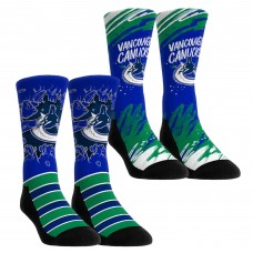 Подростковая Vancouver Canucks Rock Em Socks Blue Ice Breaker Two-Pack Crew Socks Set
