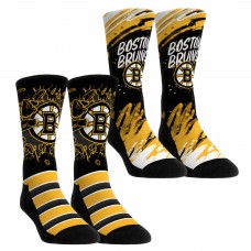 Две пары носков Youth Boston Bruins Rock Em Socks Yellow Ice Breaker
