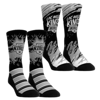 Подростковая Los Angeles Kings Rock Em Socks Gray Ice Breaker Two-Pack Crew Socks Set