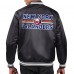 New York Islanders Starter Black Printed Team Logo Satin Varsity Full-Snap Jacket