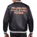 Philadelphia Flyers Starter Black Printed Team Logo Satin Varsity Full-Snap Jacket