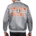 Бомбер Anaheim Ducks Starter Gray Printed Team Logo Satin Varsity