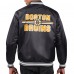 Boston Bruins Starter Black Printed Team Logo Satin Varsity Full-Snap Jacket