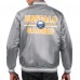Бомбер Buffalo Sabres Starter Gray Printed Team Logo Satin Varsity