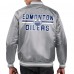 Куртка на кнопках Edmonton Oilers Starter Gray Printed Team Logo Satin Varsity