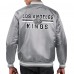 Los Angeles Kings Starter Gray Printed Team Logo Satin Varsity Full-Snap Jacket