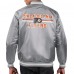 Philadelphia Flyers Starter Gray Printed Team Logo Satin Varsity Full-Snap Jacket