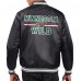 Minnesota Wild Starter Black Printed Team Logo Satin Varsity Full-Snap Jacket