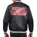 Detroit Red Wings Starter Black Printed Team Logo Satin Varsity Full-Snap Jacket