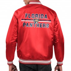 Florida Panthers Starter Printed Team Logo Satin Varsity Full-Snap Jacket - Red