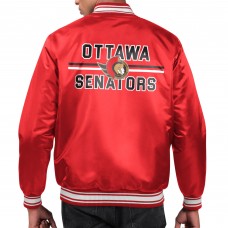 Ottawa Senators Starter Red Printed Team Logo Satin Varsity Full-Snap Jacket