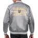 Vegas Golden Knights Starter Gray Printed Team Logo Satin Varsity Full-Snap Jacket