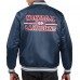 Montreal Canadiens Starter Navy Printed Team Logo Satin Varsity Full-Snap Jacket