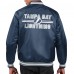 Tampa Bay Lightning Starter Navy Printed Team Logo Satin Varsity Full-Snap Jacket