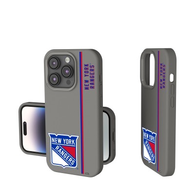 New York Rangers Keyscaper Gray Sidebar Soft Touch iPhone Case