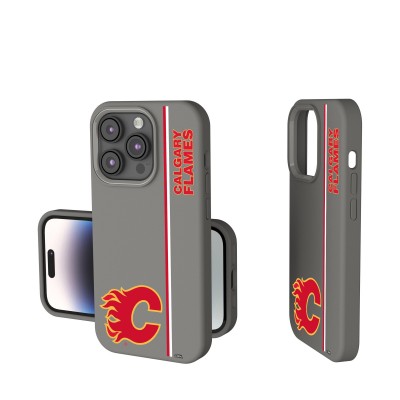 Calgary Flames Keyscaper Gray Sidebar Soft Touch iPhone Case