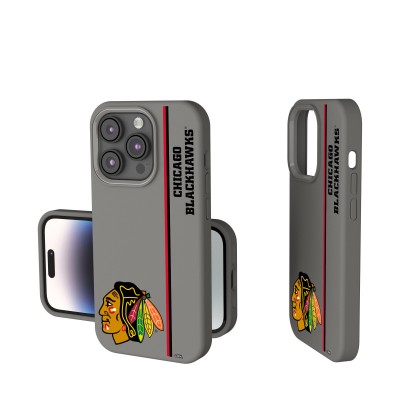 Chicago Blackhawks Keyscaper Sidebar Soft Touch iPhone Case - Gray