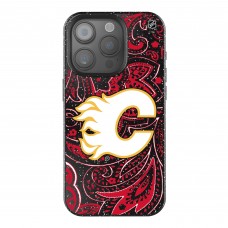 Calgary Flames Keyscaper Black Paisley Bling iPhone Case