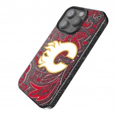 Calgary Flames Keyscaper Black Paisley Bling iPhone Case