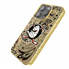 Anaheim Ducks Keyscaper Gold Paisley Bling iPhone Case
