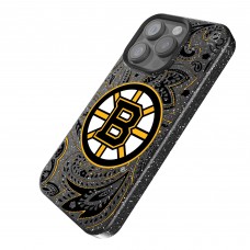 Boston Bruins Keyscaper Black Paisley Bling iPhone Case