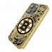 Boston Bruins Keyscaper Gold Paisley Bling iPhone Case