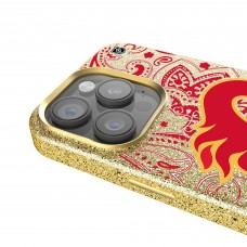 Calgary Flames Keyscaper Gold Paisley Bling iPhone Case