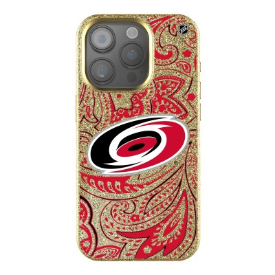 Carolina Hurricanes Keyscaper Gold Paisley Bling iPhone Case