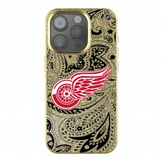 Detroit Red Wings Keyscaper Paisley Bling iPhone Case - Gold