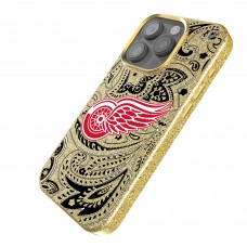 Detroit Red Wings Keyscaper Paisley Bling iPhone Case - Gold