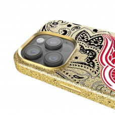Detroit Red Wings Keyscaper Paisley Bling iPhone Case - Gold