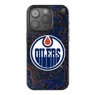 Edmonton Oilers Keyscaper Black Paisley Bling iPhone Case