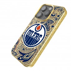 Edmonton Oilers Keyscaper Gold Paisley Bling iPhone Case