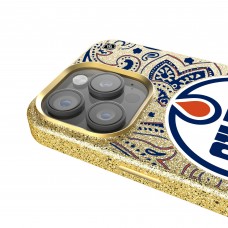 Edmonton Oilers Keyscaper Gold Paisley Bling iPhone Case