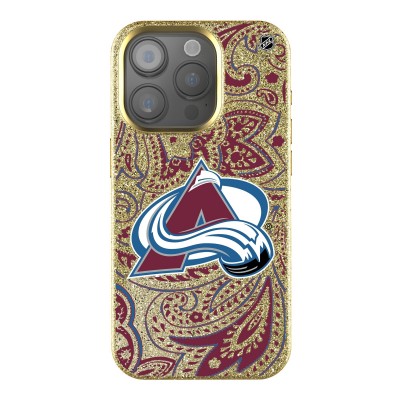 Colorado Avalanche Keyscaper Gold Paisley Bling iPhone Case