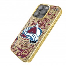 Colorado Avalanche Keyscaper Gold Paisley Bling iPhone Case