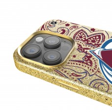 Colorado Avalanche Keyscaper Gold Paisley Bling iPhone Case