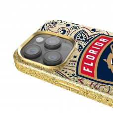Florida Panthers Keyscaper Paisley Bling iPhone Case - Gold