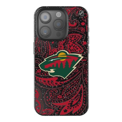 Minnesota Wild Keyscaper Black Paisley Bling iPhone Case