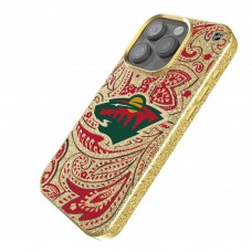Minnesota Wild Keyscaper Gold Paisley Bling iPhone Case