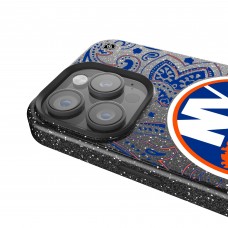 New York Islanders Keyscaper Black Paisley Bling iPhone Case