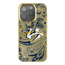 Nashville Predators Keyscaper Gold Paisley Bling iPhone Case