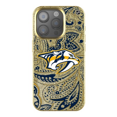 Nashville Predators Keyscaper Gold Paisley Bling iPhone Case