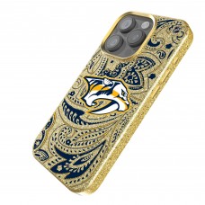 Nashville Predators Keyscaper Gold Paisley Bling iPhone Case