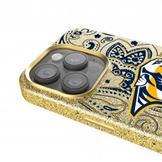 Nashville Predators Keyscaper Gold Paisley Bling iPhone Case