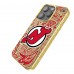 New Jersey Devils Keyscaper Gold Paisley Bling iPhone Case